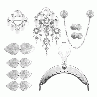 Bunadsilver package Nordland no. 2 oxidized complete