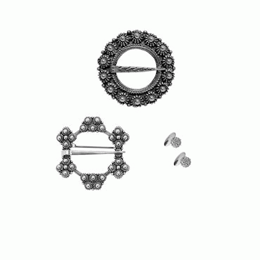 Bunadsilver package Telemark no. 1 oxidized