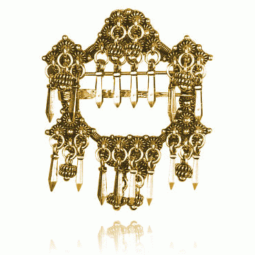 Barley grain ring No. 2 old gold plated