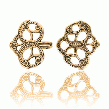 Cape fastenerss old gold plated romerike