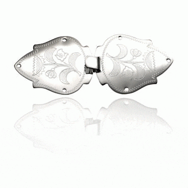 Cap buckles Nordland No. 1, gilded engraved