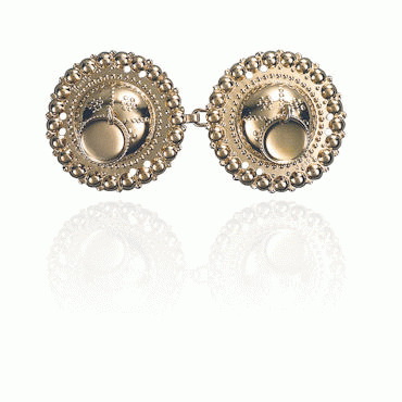 Cap buckle no. 2 gold-plated for sewing on