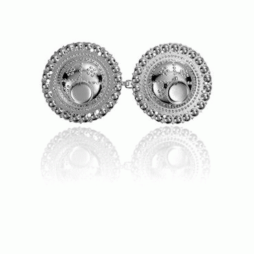 Cap buckles no. 2 oxidized for sewing on