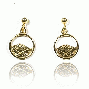 Gaustatopp nr. 1 earring w/ pendant gold plated