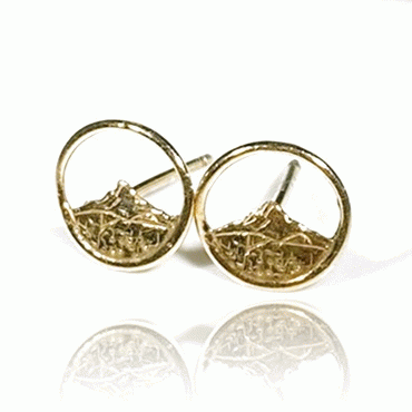 Gaustatopp nr. 2 earrings gold plated