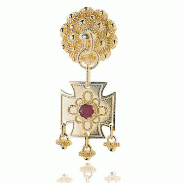 Neck pin Fana with crystal