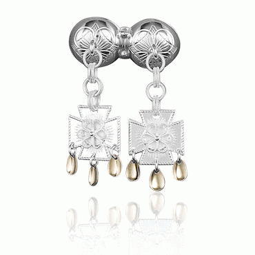 Neck pin No. 15, gilded and gold plated