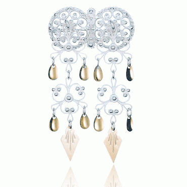 Neck pin No. 18, gilded and gold plated