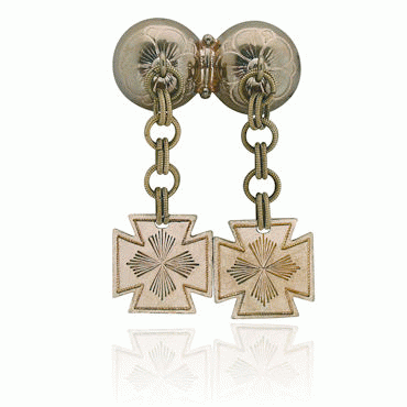 Neck pin No. 30 with crossed brass