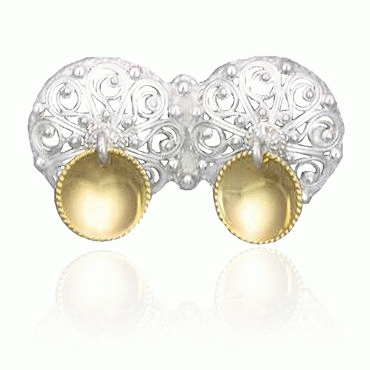 Neck pin No. 39, gilded and gold plated