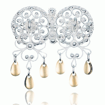 Neck pin No. 6, gilded and gold-plated