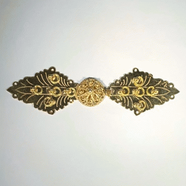 fasteners gold plated w 5x2 ring pendant