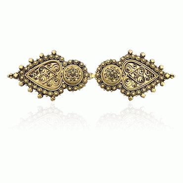 fasteners No. 11 old gold-plated with needle