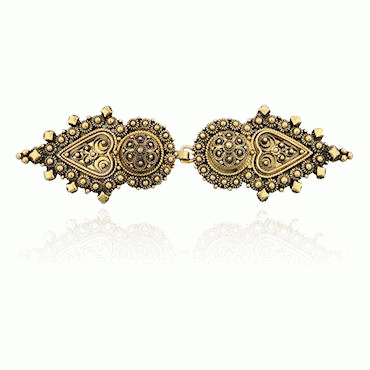 fasteners No. 12 old gold-plated with needle