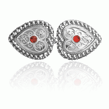 Hook no. 6 small light oxidized red stone