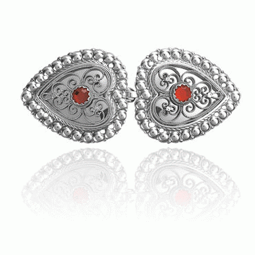 Hook no. 6 small oxidized red stone