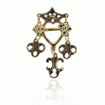 Heart Sølje No. 1 old gold plated