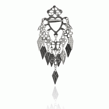 Heart Sølje No. 10 children, oxidized