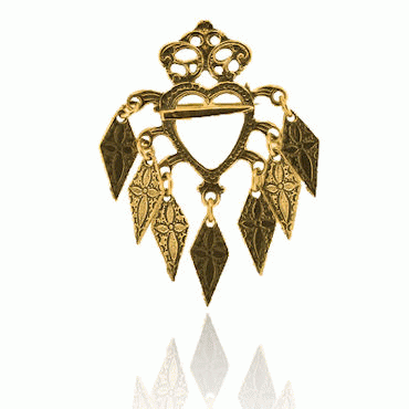 Heart Sølje No. 11 children old gold plated