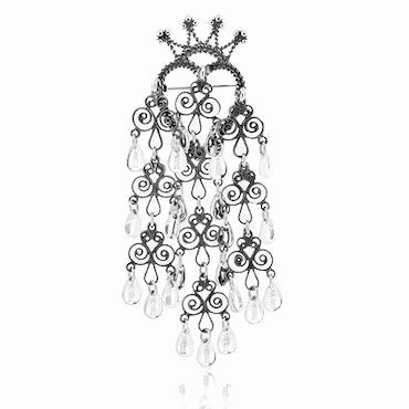 Heart Sølje No. 14 with 10 pendants, oxidized