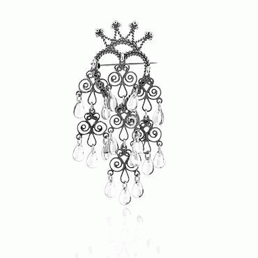 Heart Sølje No. 14 with 7 pendants, oxidized