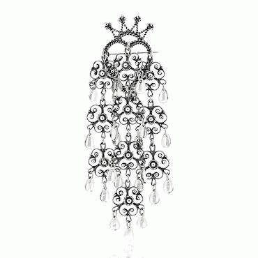 Heart Sølje No. 17 with 10 pendants, oxidized