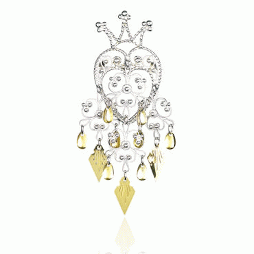 Heart Sølje No. 32, gilded and gold plated