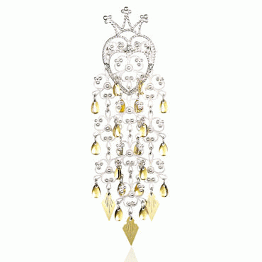 Heart Sølje No. 35, gilded and gold plated