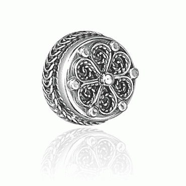 Holland button small oxidized cast