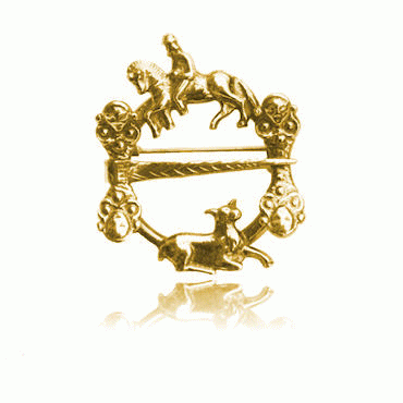 Horn ring No. 6 old gold plated