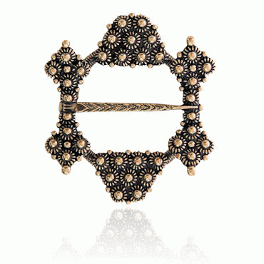 Horn ring No. 9 old gold plated