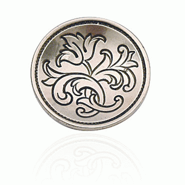 Button No. 5 large brass