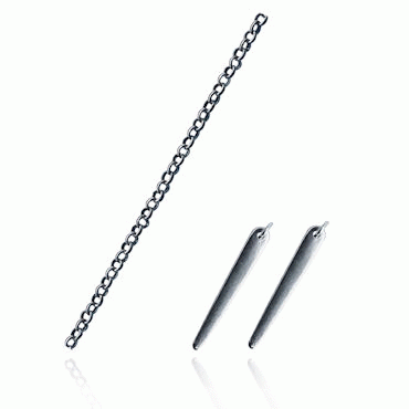 Eyelet chain No. 14, oxidized, 1 meter