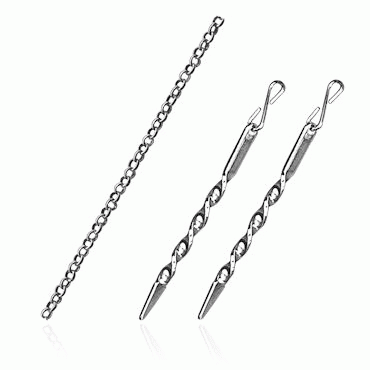 Eyelet chain No. 8, oxidized, 1.1 meter