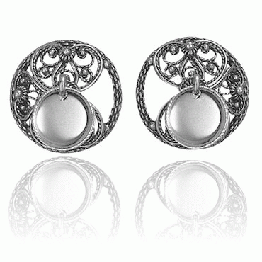 Template No. 1 with bowl, oxidized