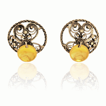 Eyelets No. 4 with bowl old gold plated