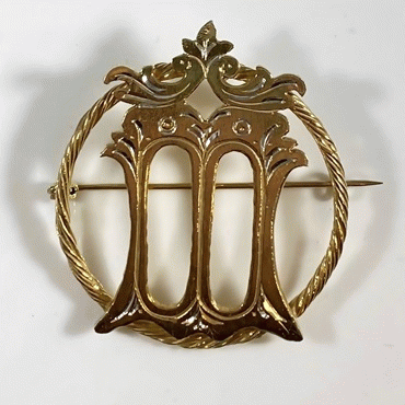 Needle gold-plated majuscule