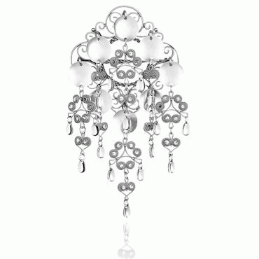 Nordlandssølje No. 3, oxidized with hanging