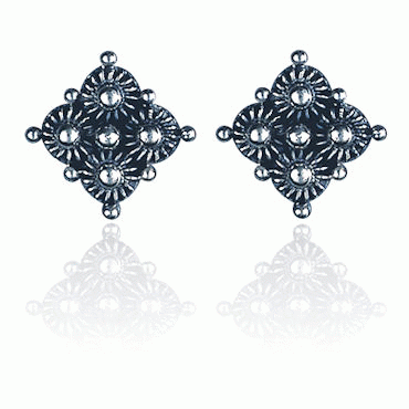 Earring No. 16, oxidized