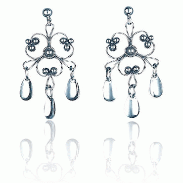 Earring No. 17, oxidized