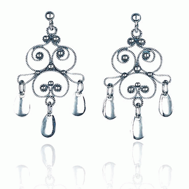 Earring No. 20, oxidized