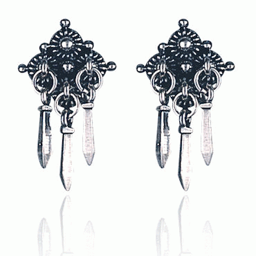 Earring No. 23, oxidized