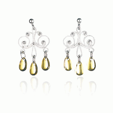 Earring No. 28, gilded and gold plated