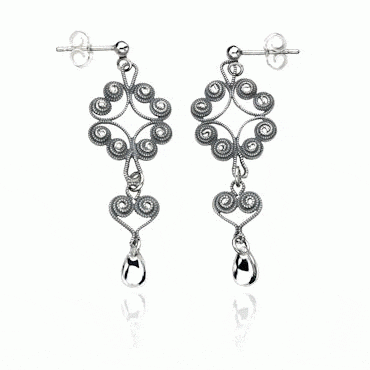 Earring No. 32, oxidized