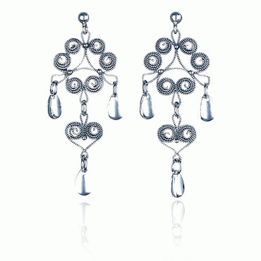 Earring No. 36, oxidized