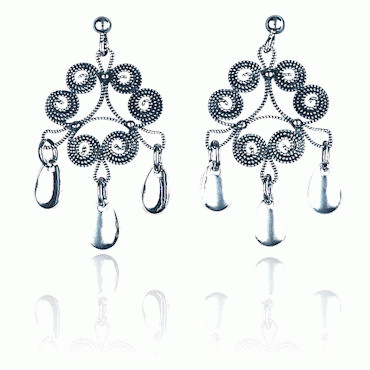 Earring No. 37, oxidized