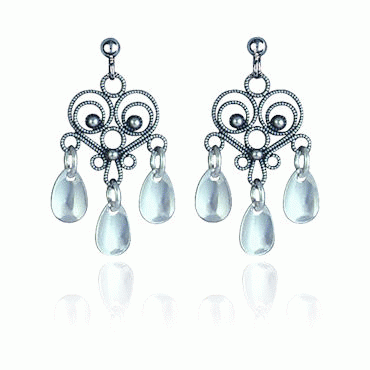 Earring No. 38, oxidized