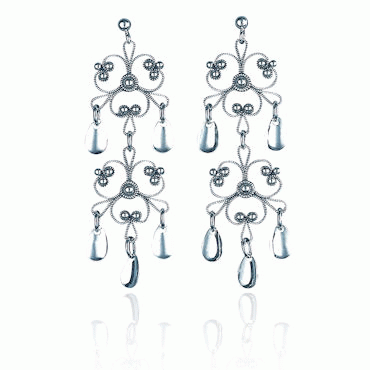 Earring No. 44, oxidized