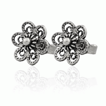 Earring No. 53, oxidized