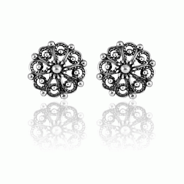 Earring No. 70, oxidized